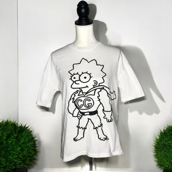 ZARA x SIMPSONS Lisa Simpson Graphic Print Clobber Girl Superhero T Shirt - Picture 1 of 6